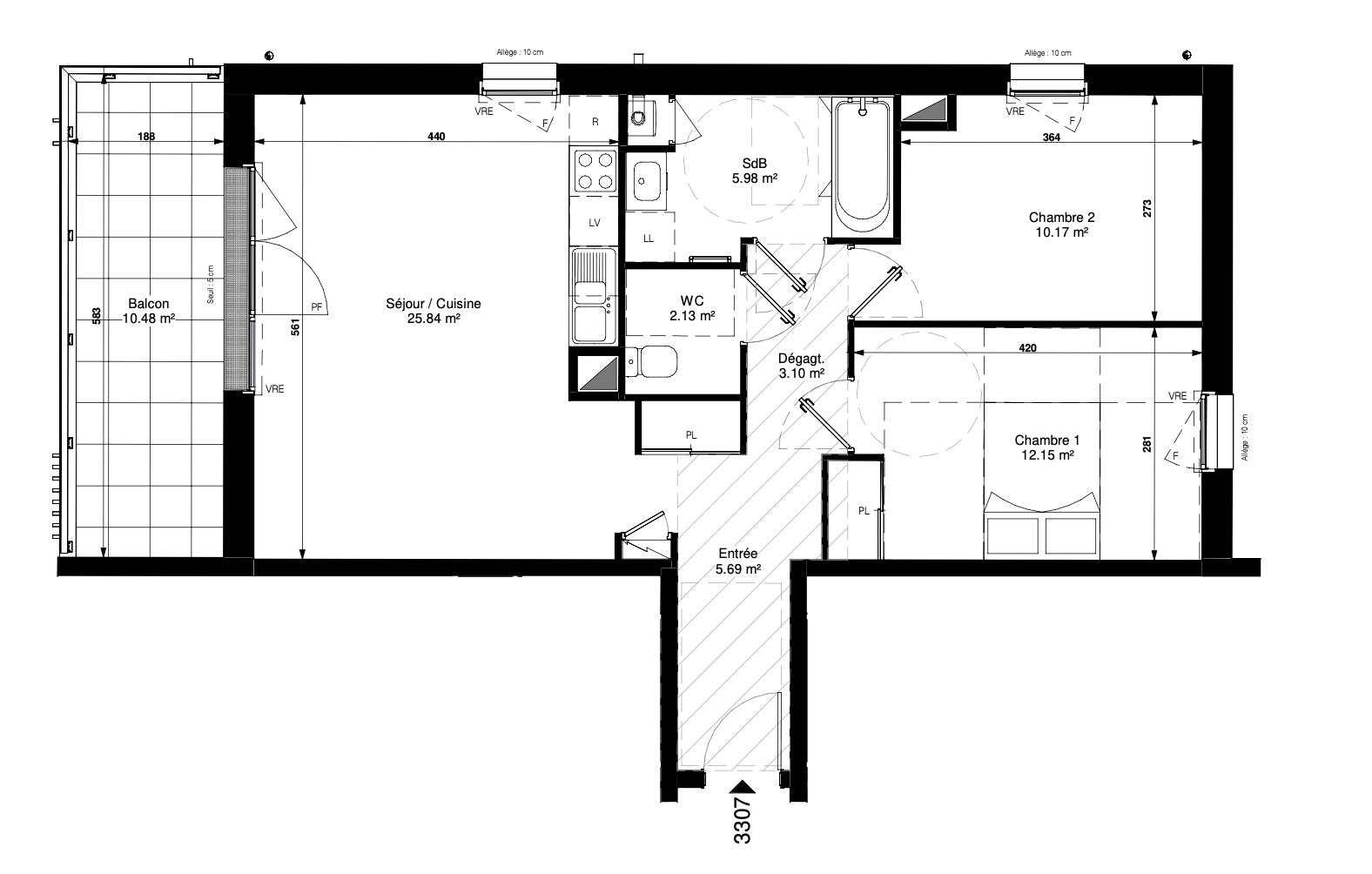 appartement 3 pièces en vente sur PORNICHET (44380)